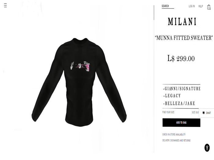 MILANI. Munna OFF-PINK Sweatershirt // Blk