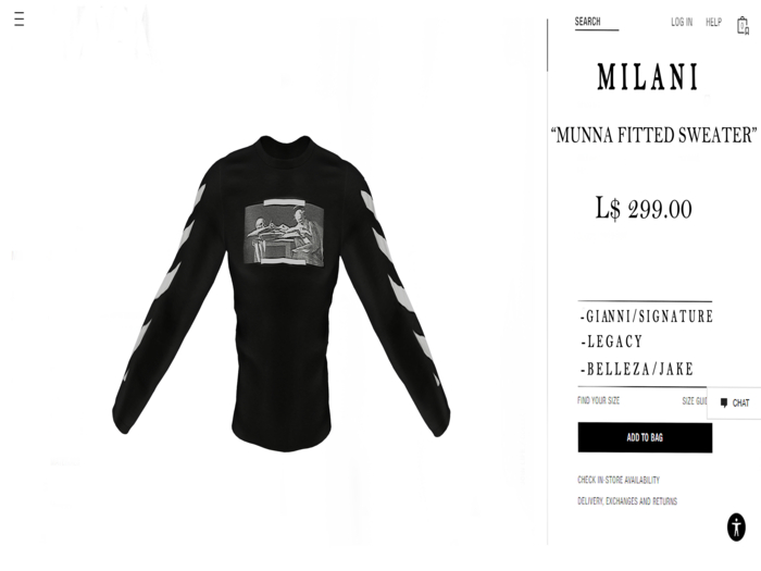 MILANI. Munna OFF-Sleeve Sweatershirt // Blk