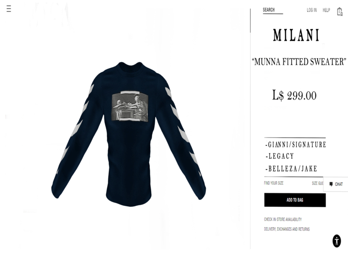 MILANI. Munna OFF-Sleeve Sweatershirt // Blue