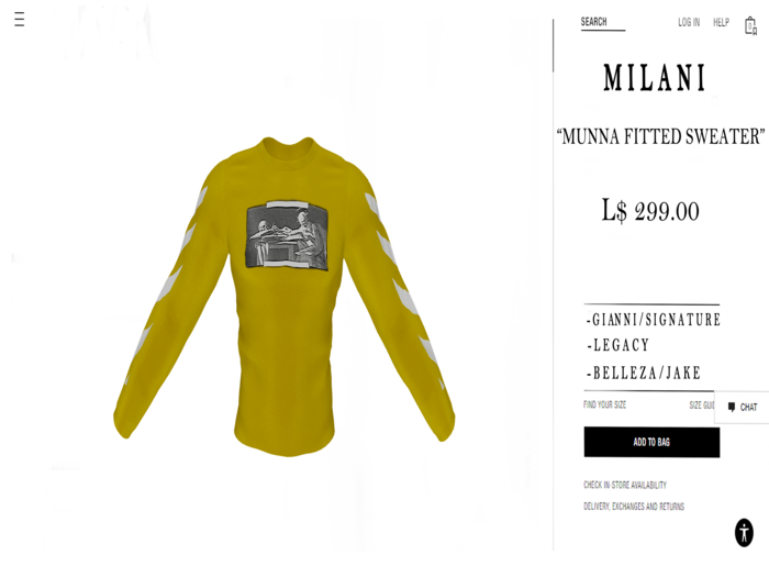 MILANI. Munna OFF-Sleeve Sweatershirt // Yellow