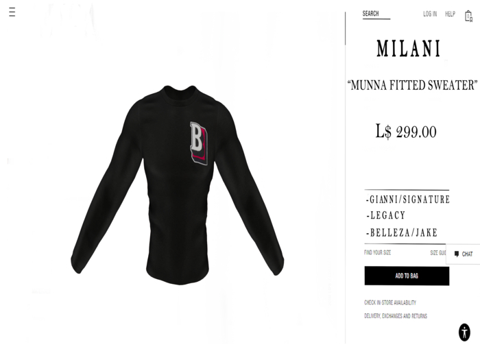 MILANI. Munna ORG Bberry Sweatershirt // BlkR