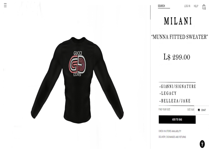 MILANI. Munna R-GUCC Sweatershirt // Blk
