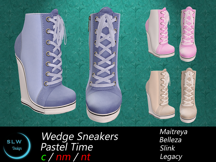 SLW Design - Wedge Sneakers Pastel Time