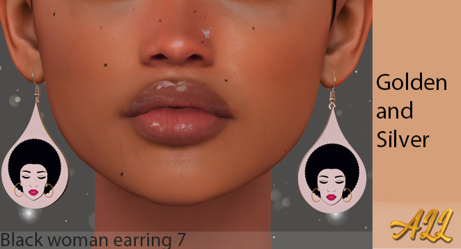 Black woman earring 7 [All]