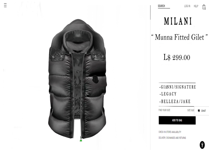 MILANI. Munna Fitted Matte B Moncs Gilet // Black.