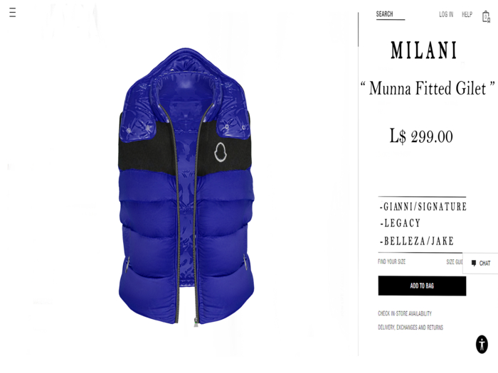 MILANI. Munna Fitted Matte Moncs Gilet // Blue.