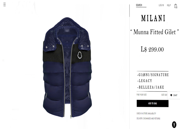 MILANI. Munna Fitted Matte Moncs Gilet // Navy.