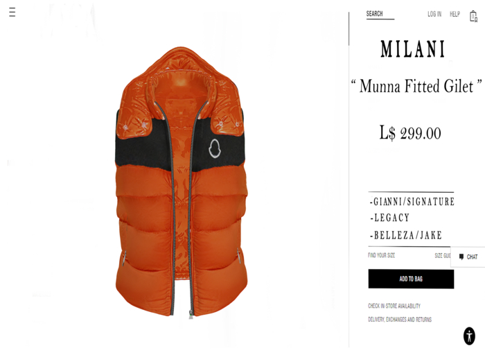 MILANI. Munna Fitted Matte Moncs Gilet // Orange.