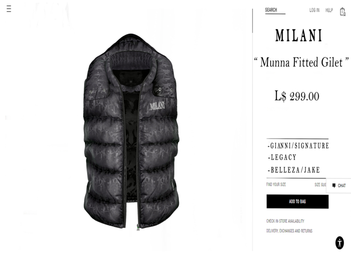 MILANI. Munna Fitted Milani Oblique Gilet.