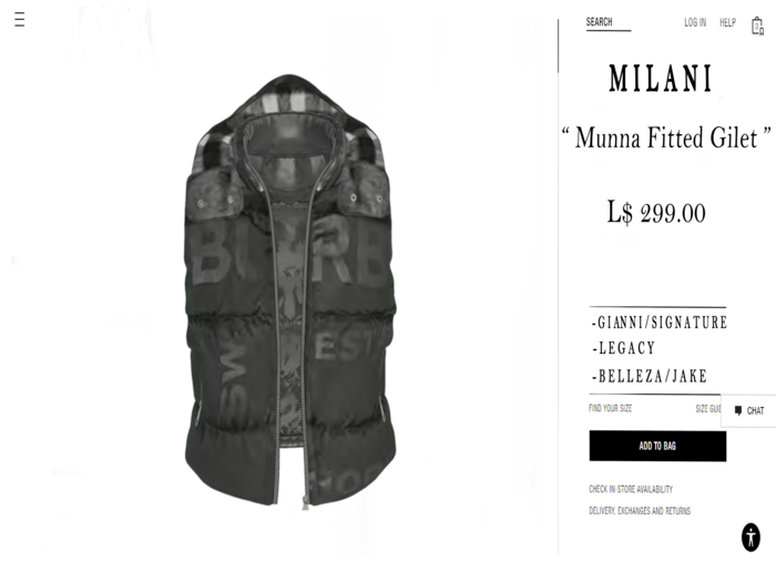 MILANI. Munna Fitted Oblique Bberyy Gilet.
