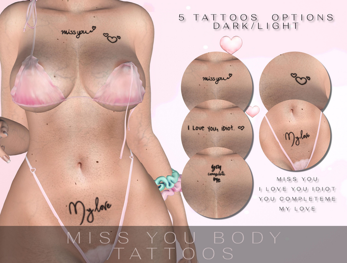 ::.Seduction Tattoos.:: Miss You Body Tattoos (ADD)