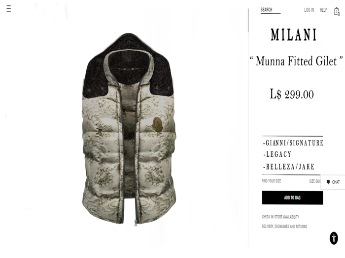 MILANI. Munna Fitted Bandana Moncs Gilet.