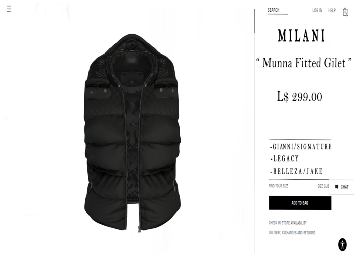 MILANI. Munna Fitted GG Gilet // Black.