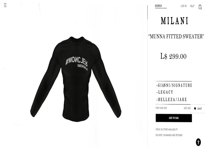 MILANI. Munna Moncs Sweatershirt // Blk