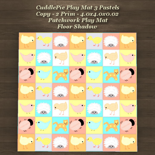 CuddlePie Play Mat 3 Pastels