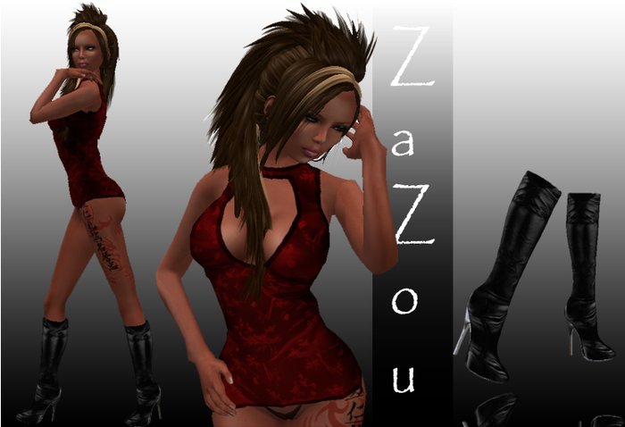  ZaZou YES Minidress with Boots RED