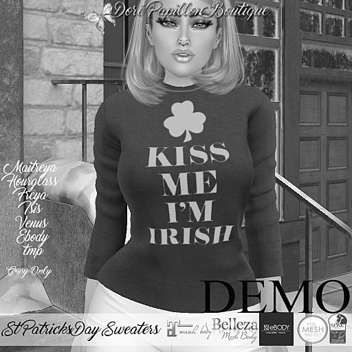 DPB St Patricks Day Sweaters - DEMO *Maitreya, Hourglass, Freya, Isis, Venus, Ebody & TMP*