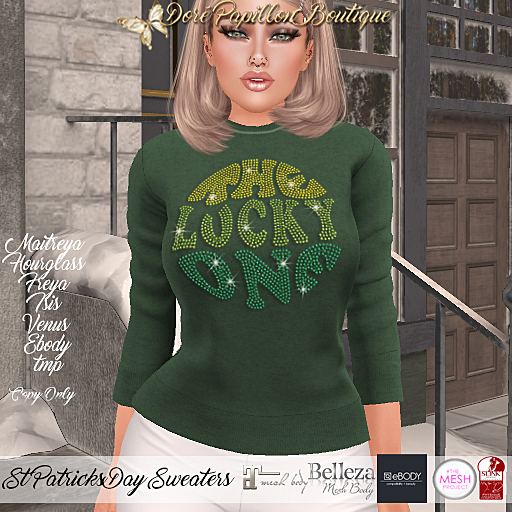 DPB St Patricks Day Sweaters - Lucky One *Maitreya, Hourglass, Freya, Isis, Venus, Ebody & TMP*