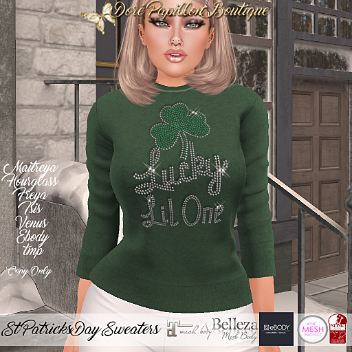 DPB St Patricks Day Sweaters - Lucky Lil One *Maitreya, Hourglass, Freya, Isis, Venus, Ebody & TMP*