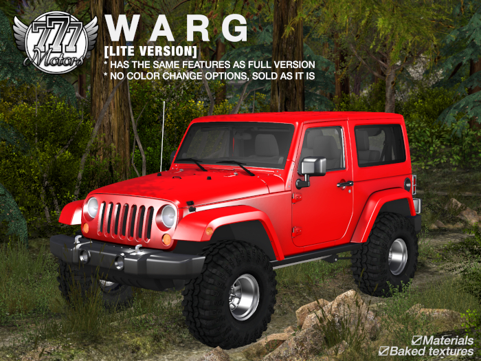 [777-lite] WARG - Red (boxed)