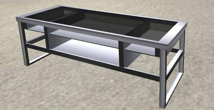 DD Coffee table (stainless) glasstop