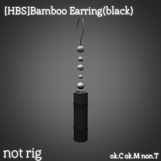 [HBS]Bamboo Earring black