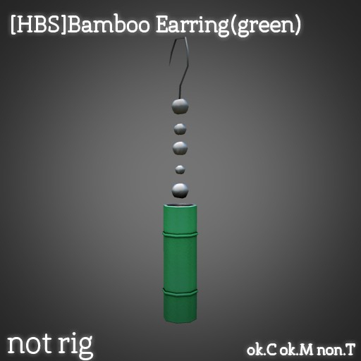 [HBS]Bamboo Earring green