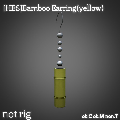 [HBS]Bamboo Earring yellow