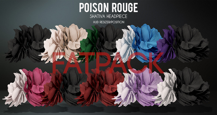 POISON ROUGE Shativa Flower Headpiece FATPACK
