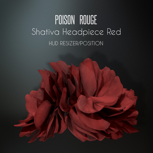 POISON ROUGE Shativa Flower Headpiece Red