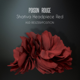 POISON ROUGE Shativa Flower Headpiece Red