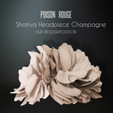 POISON ROUGE Shativa Flower Headpiece Champagne