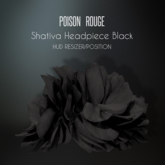 POISON ROUGE Shativa Flower Headpiece Black