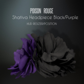 POISON ROUGE Shativa Flower Headpiece Black/Purple