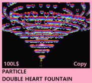 PARTICLE DOUBLE HEART FOUNTAIN