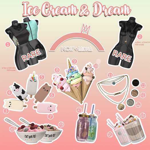 :::NOIR+MIDNA::: Ice Cream & Dream Gacha - 1. (M) RARE