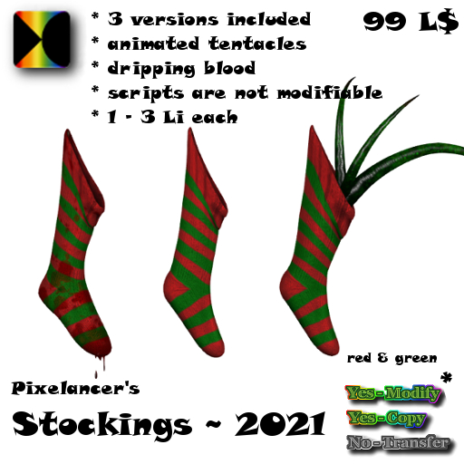 Pixelancer ~ Stocking 2021 ~ Red & Green