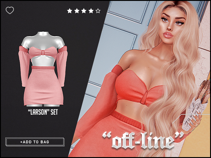"Off-Line" x "Larson" Set / Baby Pink