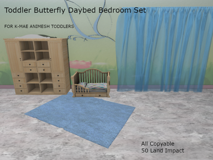 *HEB*Toddler Butterfly Daybed Bedroom Set