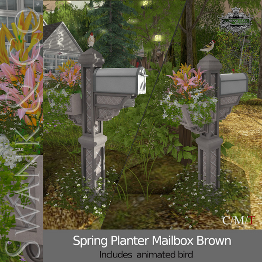 Swank & Co. Spring Planter Mailbox Brown