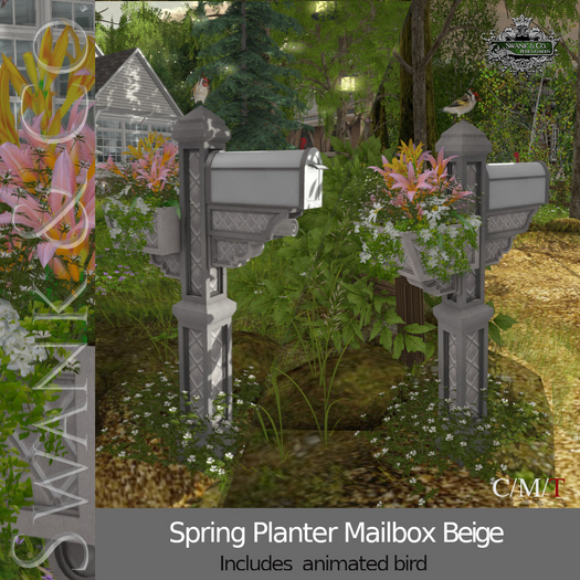 Swank & Co. Spring Planter Mailbox Beige