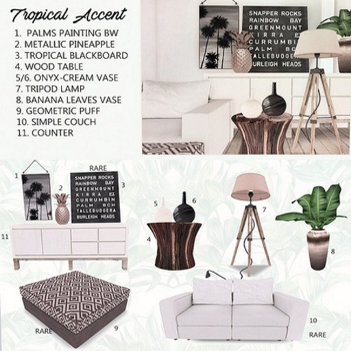 GA - Tropical Accents - Simple Couch RARE