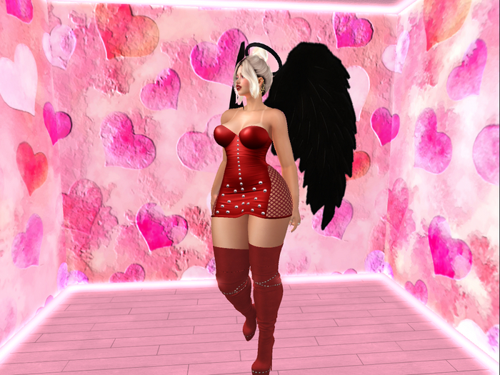Red Dress and Boots