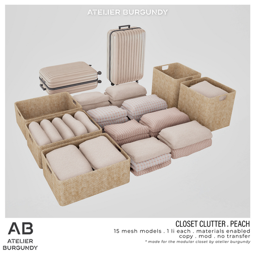 Atelier Burgundy . Closet Clutter Peach *ADD*