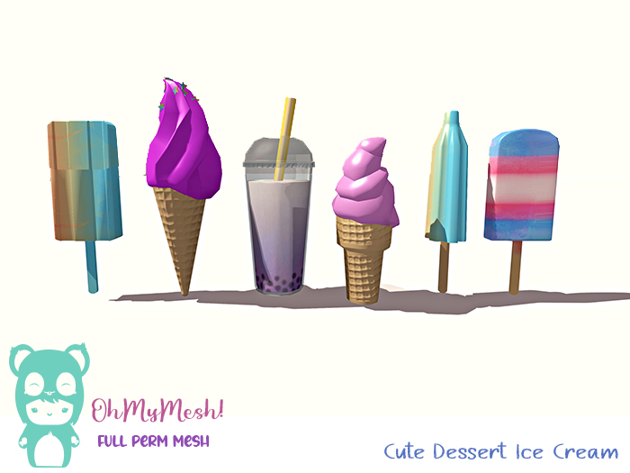 OhMyMesh! Cute Dessert Ice Cream  - Full Perm Mesh