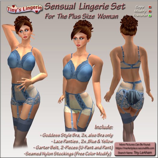 Tiny's Cara LingerieSet, L-Blue