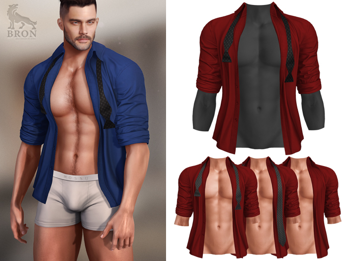 BRON - Valentine Open Shirt - Red