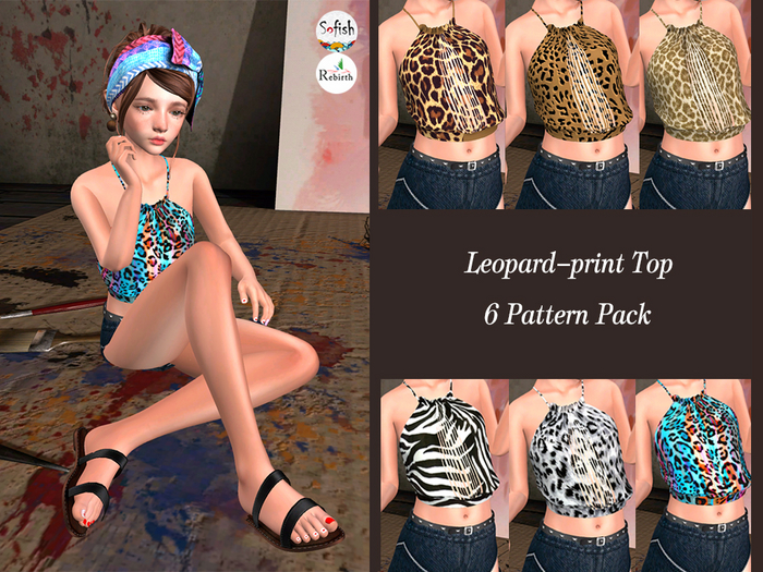 *SF**[REBIRTH] Leopard-print Top-6 Pattern Pack