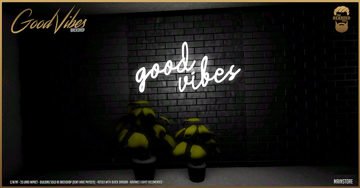 Good Vibes Backdrop - The Bearded Guy