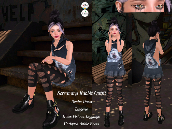 *SF**[REBIRTH] Screaming Rabbit Outfit-DEMO